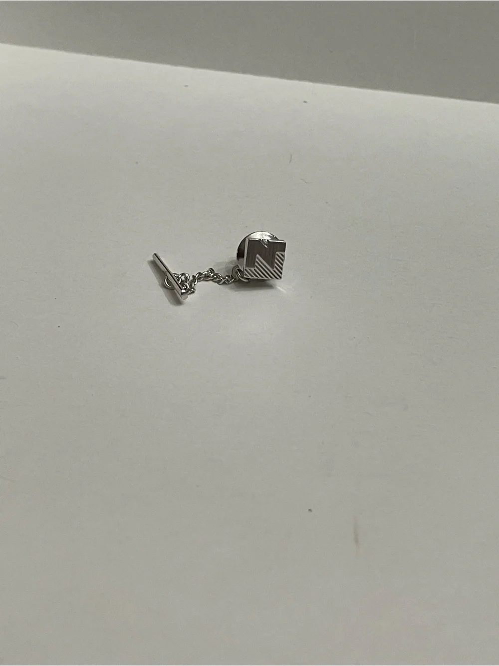 Nina Ricci Silver Square T-Bar Tie Tack Pin – Men’s Accessory like new